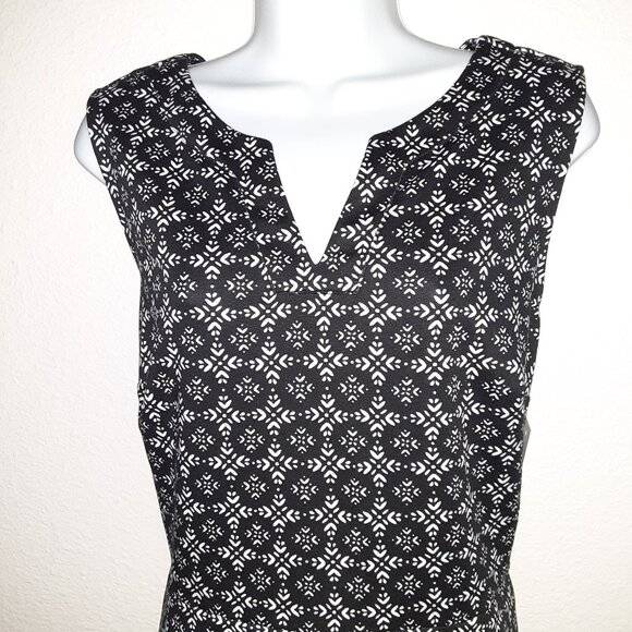 NEW NWT Dress W/Pockets! *Black & White, Croft & Barrow * Pull-Over * Sleeveless - Picture 3 of 8